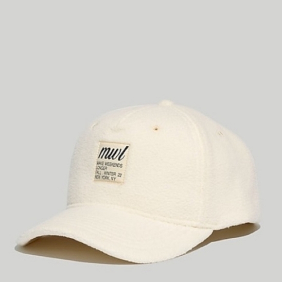 Madewell Fleece Cream Colored Hat New Never Worn - Picture 1 of 9